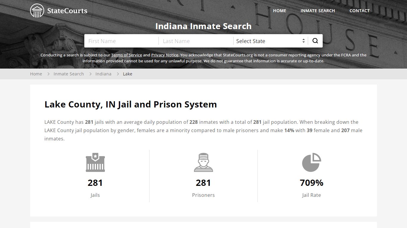 Lake County, IN Inmate Search - StateCourts