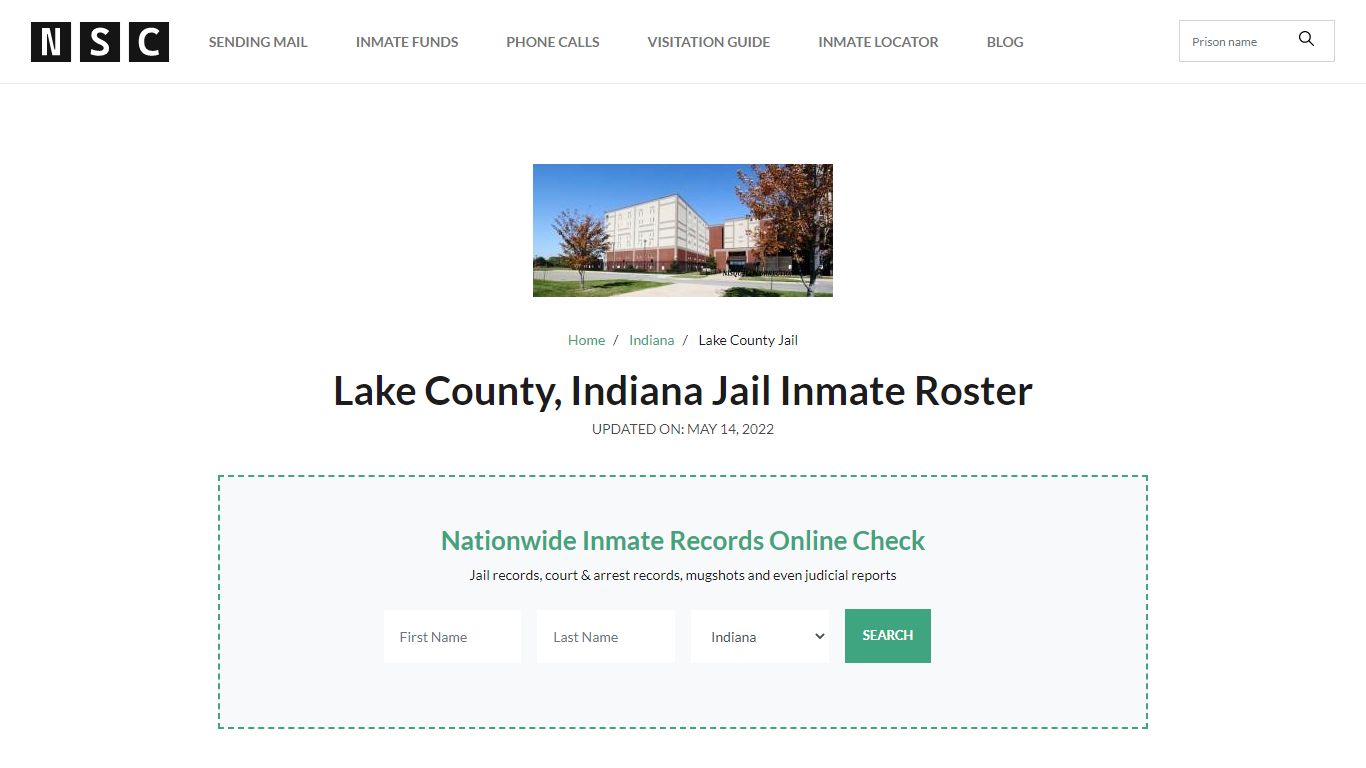 Lake County, Indiana Jail Inmate List